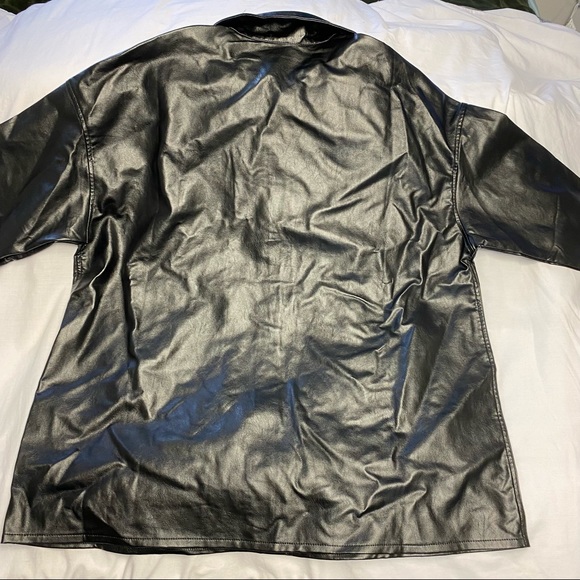 SHEIN Black Pleather Jacket - Picture 2 of 4